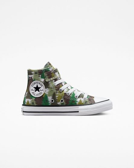 Tenis Converse Chuck Taylor All Star Easy-On Forest Camo Cano Alto Menino Branco Verdes | PT F08P741